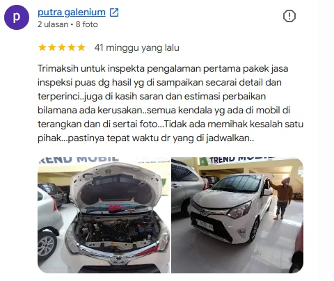 Ulasan Google pelanggan Inspekta 2