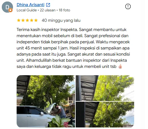 Ulasan Google pelanggan Inspekta 3