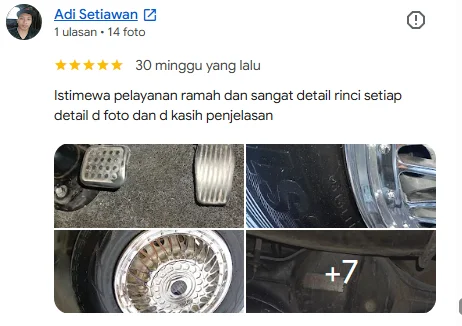 Ulasan Google pelanggan Inspekta 8