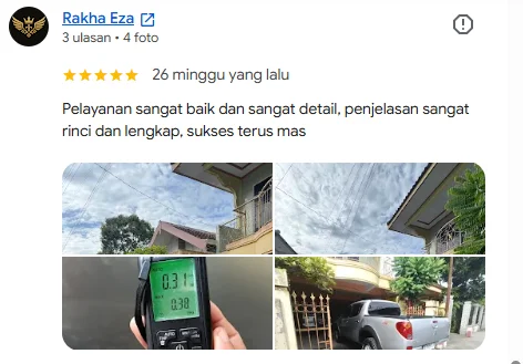 Ulasan Google pelanggan Inspekta 11